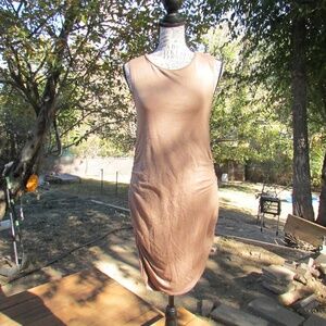 Antistar Neutral Midi Tight Tank Dress